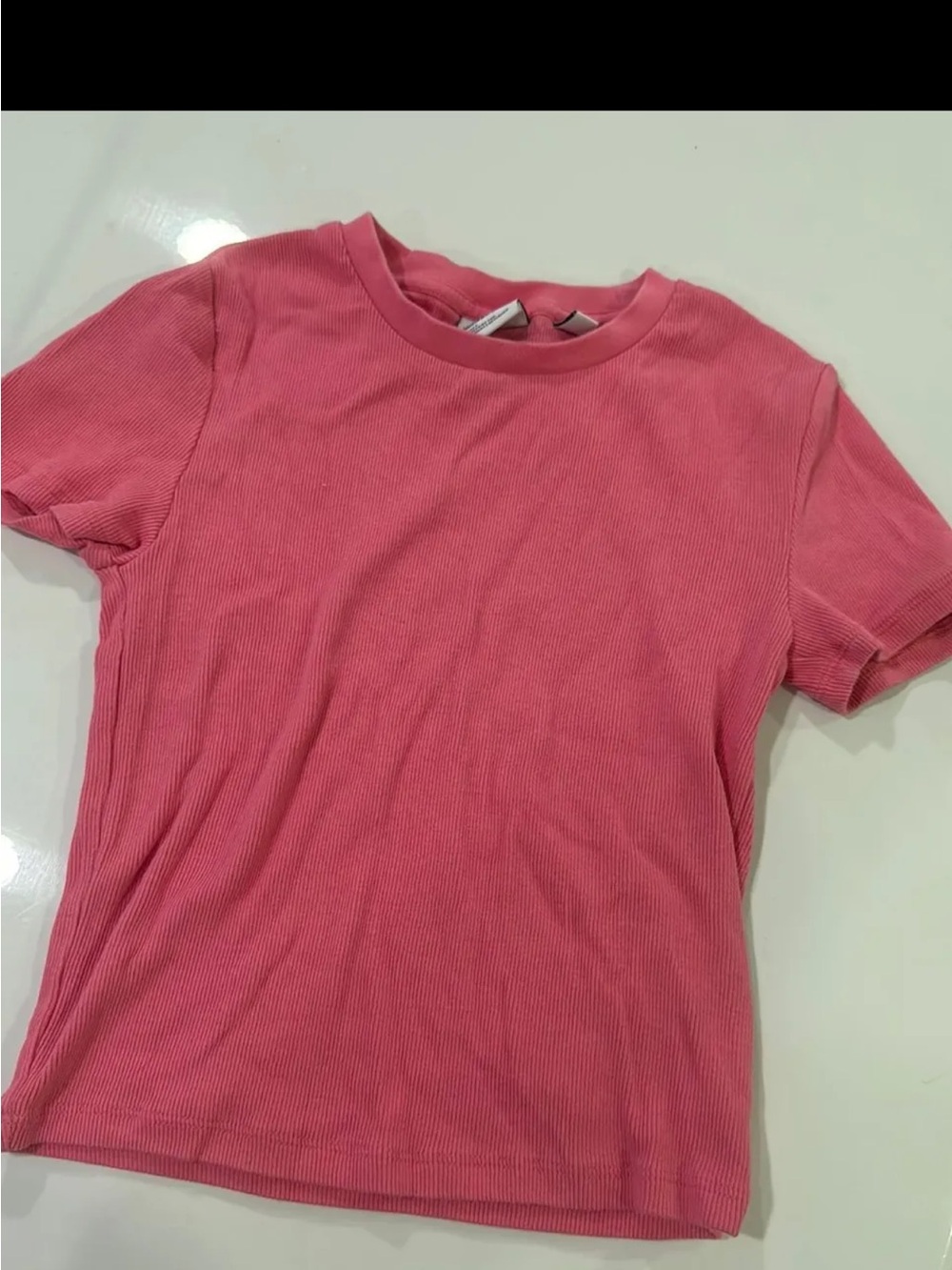 TNA Pink Ribbed Crop Top